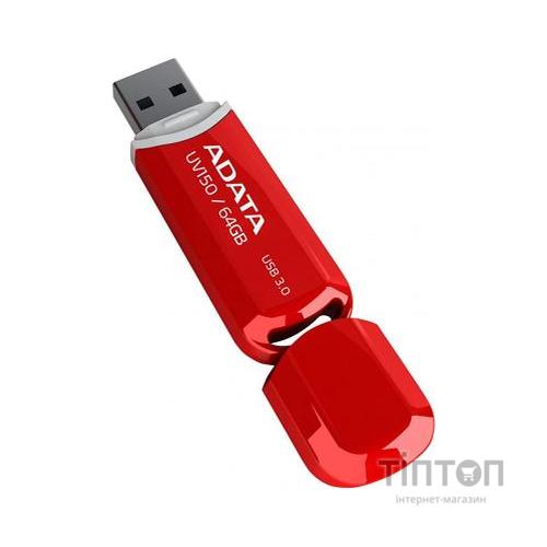 USB флеш накопичувач ADATA 64GB UV150 Red USB 3.0 (AUV150-64G-RRD)