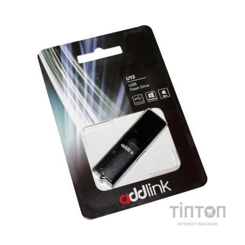 USB флеш накопичувач AddLink 64GB U15 Gray USB 2.0 (ad64GBU15G2)
