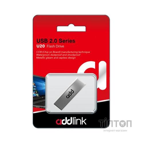 USB флеш накопичувач AddLink 64GB U20 Titanium USB 2.0 (ad64GBU20T2)