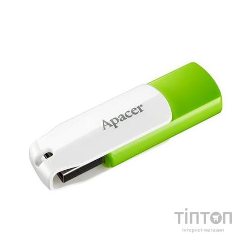 USB флеш накопичувач Apacer 32GB AH335 Green USB 2.0 (AP32GAH335G-1)