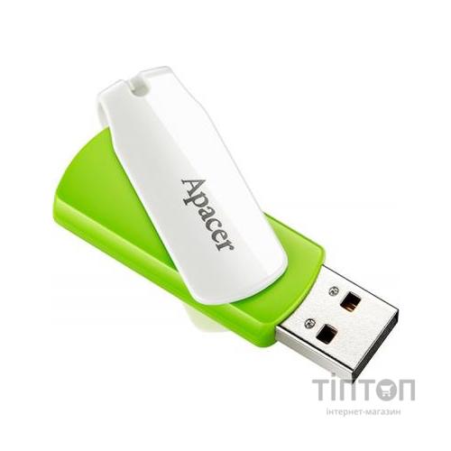 USB флеш накопичувач Apacer 32GB AH335 Green USB 2.0 (AP32GAH335G-1)