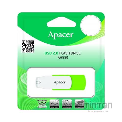 USB флеш накопичувач Apacer 32GB AH335 Green USB 2.0 (AP32GAH335G-1)