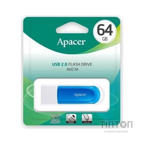 USB флеш накопичувач Apacer 64GB AH23A White USB 2.0 (AP64GAH23AW-1)