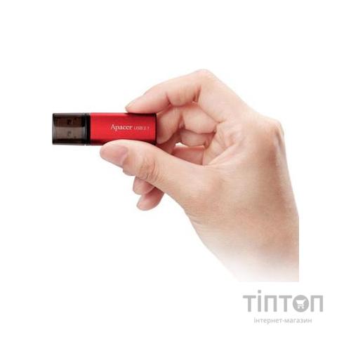USB флеш накопичувач Apacer 64GB AH25B Red USB 3.1 Gen1 (AP64GAH25BR-1)
