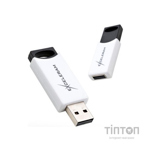 USB флеш накопичувач eXceleram 64GB H2 Series White/Black USB 2.0 (EXU2H2W64)