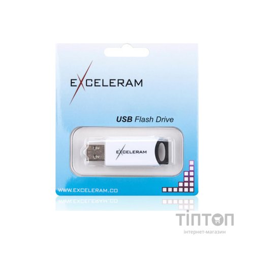 USB флеш накопичувач eXceleram 64GB H2 Series White/Black USB 2.0 (EXU2H2W64)