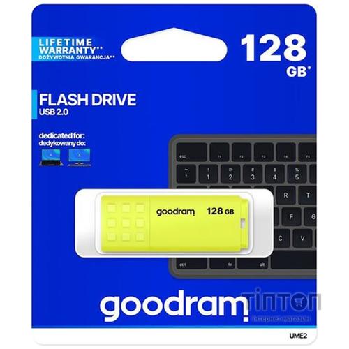 USB флеш накопичувач Goodram 128GB UME2 Yellow USB 2.0 (UME2-1280Y0R11)