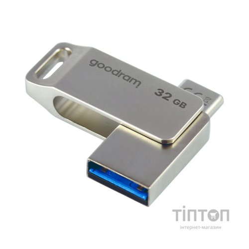 USB флеш накопичувач Goodram 32GB ODA3 Silver USB 3.0 / Type-C (ODA3-0320S0R11)