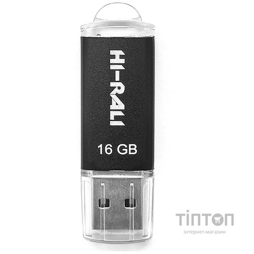 USB флеш накопичувач Hi-Rali 16GB Rocket Series Black USB 2.0 (HI-16GBVCBK)