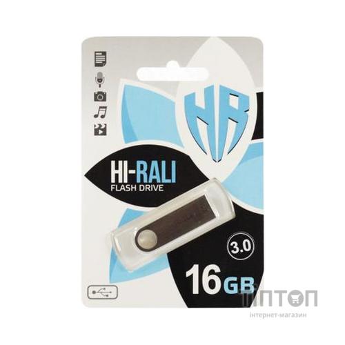 USB флеш накопичувач Hi-Rali 16GB Shuttle Series Silver USB 3.0 (HI-16GB3SHSL)