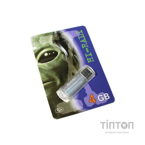 USB флеш накопичувач Hi-Rali 4GB Corsair Series Silver USB 2.0 (HI-4GBCORSL)