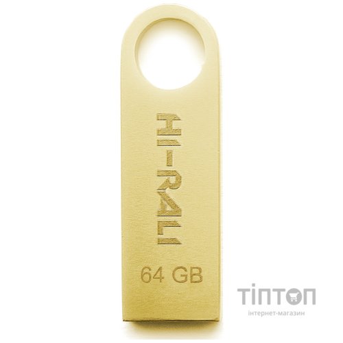 USB флеш накопичувач Hi-Rali 64GB Shuttle Series Gold USB 2.0 (HI-64GBSHGD)
