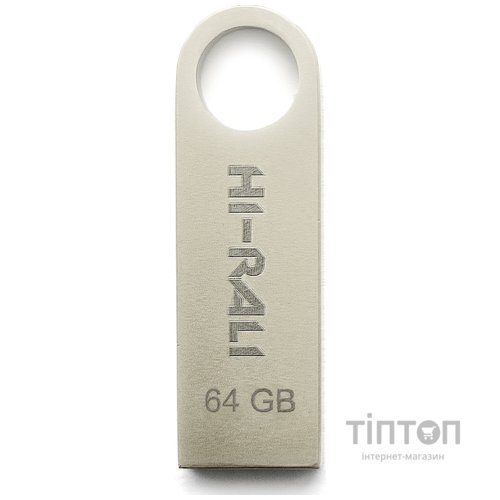 USB флеш накопичувач Hi-Rali 64GB Shuttle Series Silver USB 2.0 (HI-64GBSHSL)