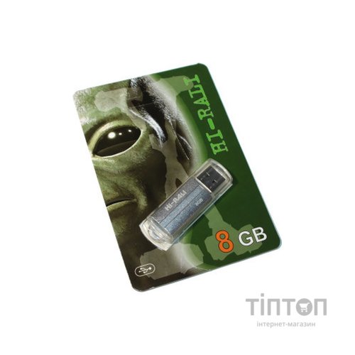 USB флеш накопичувач Hi-Rali 8GB Corsair Series Silver USB 2.0 (HI-8GBCORSL)