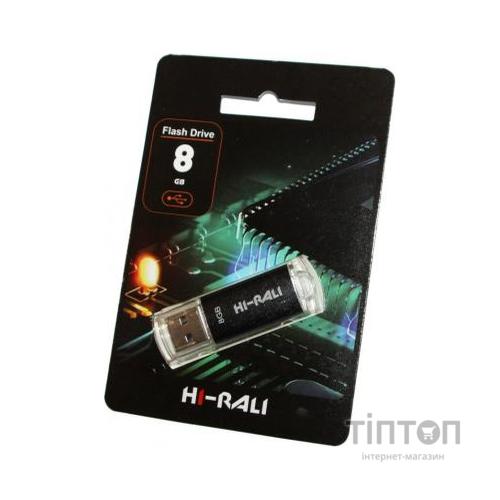 USB флеш накопичувач Hi-Rali 8GB Rocket Series Black USB 2.0 (HI-8GBVCBK)