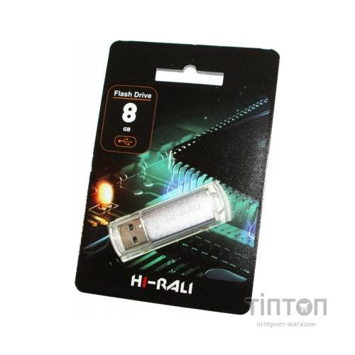 USB флеш накопичувач Hi-Rali 8GB Rocket Series Silver USB 2.0 (HI-8GBVCSL)