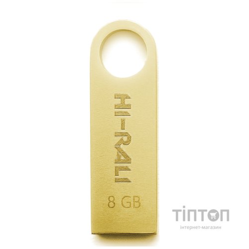 USB флеш накопичувач Hi-Rali 8GB Shuttle Series Gold USB 2.0 (HI-8GBSHGD)