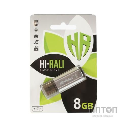USB флеш накопичувач Hi-Rali 8GB Stark Series Silver USB 2.0 (HI-8GBSTSL)