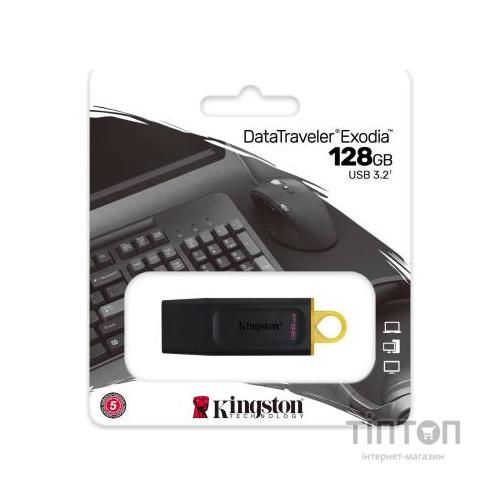 USB флеш накопичувач Kingston 128GB DT Exodia Black/Yellow USB 3.2 (DTX/128GB)