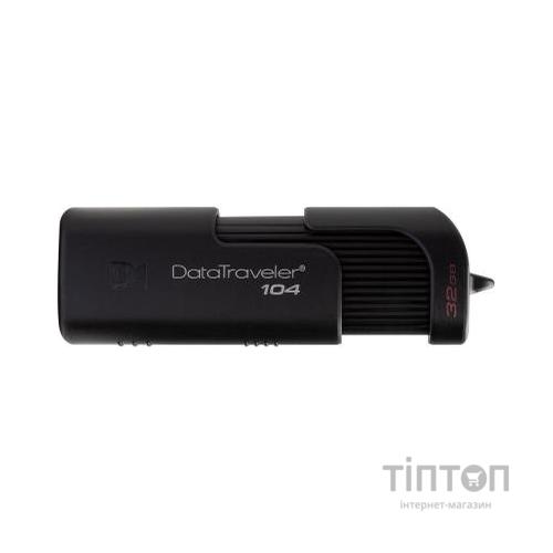 USB флеш накопичувач Kingston 32GB DataTraveller 104 Black USB 2.0 (DT104/32GB)