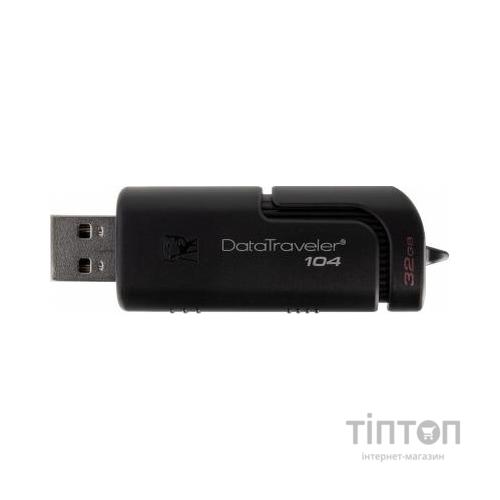 USB флеш накопичувач Kingston 32GB DataTraveller 104 Black USB 2.0 (DT104/32GB)