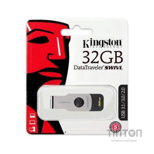 USB флеш накопичувач Kingston 32GB DT SWIVL Metal USB 3.0 (DTSWIVL/32GB)