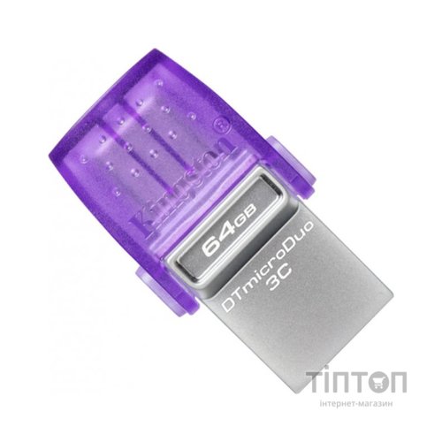 USB флеш накопичувач Kingston 64GB DataTraveler microDuo 3C USB 3.2/Type C (DTDUO3CG3/64GB)