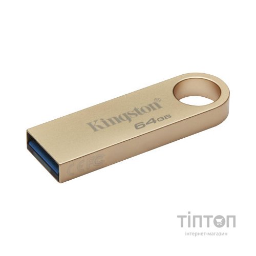 USB флеш накопичувач Kingston 64GB DataTraveler SE9 G3 Gold USB 3.2 (DTSE9G3/64GB)