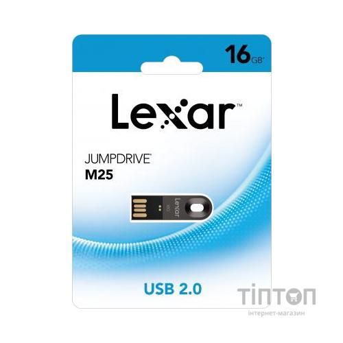 USB флеш накопичувач Lexar 16GB JumpDrive M25 Titanium Gray USB 2.0 (LJDM025016G-BNQNG)