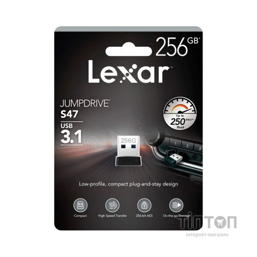 USB флеш накопичувач Lexar 256GB S47 USB 2.0 (LJDS47-256ABBK)