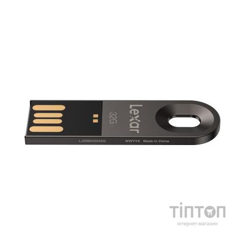 USB флеш накопичувач Lexar 32GB JumpDrive M25 Titanium Gray USB 2.0 (LJDM025032G-BNQNG)