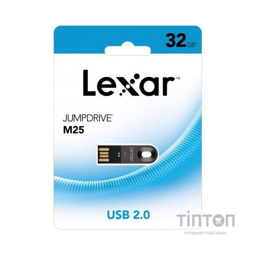 USB флеш накопичувач Lexar 32GB JumpDrive M25 Titanium Gray USB 2.0 (LJDM025032G-BNQNG)