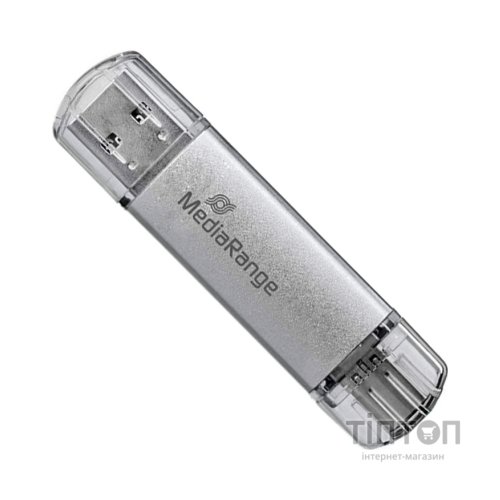 USB флеш накопичувач Mediarange 128GB Silver USB 3.0 / Type-C (MR938)