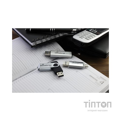 USB флеш накопичувач Mediarange 128GB Silver USB 3.0 / Type-C (MR938)