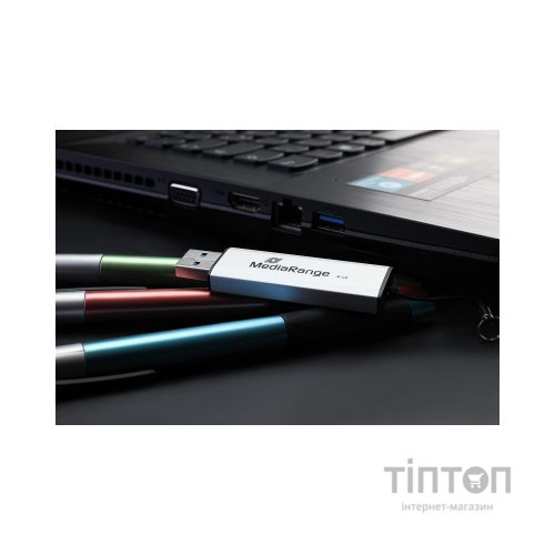 USB флеш накопичувач Mediarange 256GB Black/Silver USB 3.0 (MR919)