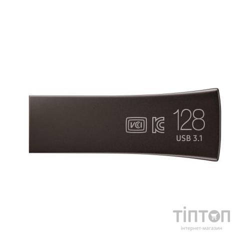 USB флеш накопичувач Samsung 128GB Bar Plus Black USB 3.1 (MUF-128BE4/APC)