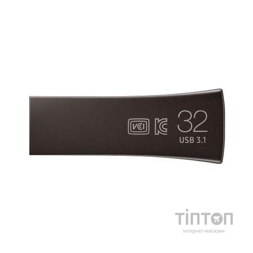 USB флеш накопичувач Samsung 32GB Bar Plus Black USB 3.1 (MUF-32BE4/APC)