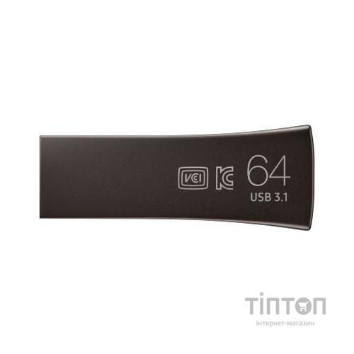 USB флеш накопичувач Samsung 64GB Bar Plus Black USB 3.1 (MUF-64BE4/APC)
