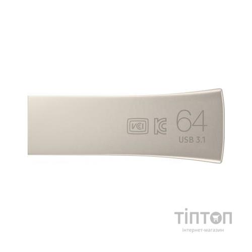 USB флеш накопичувач Samsung 64GB Bar Plus Silver USB 3.1 (MUF-64BE3/APC)