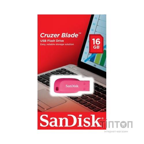 USB флеш накопичувач SanDisk 16GB Cruzer Blade Pink USB 2.0 (SDCZ50C-016G-B35PE)
