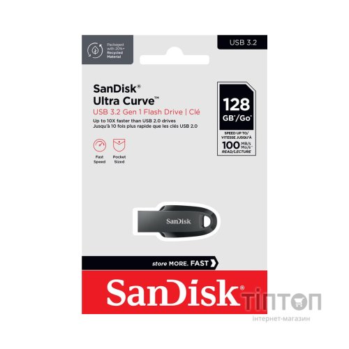 USB флеш накопичувач SanDisk 32GB Ultra Curve Black USB 3.2 (SDCZ550-032G-G46)