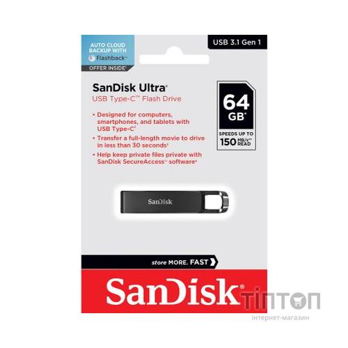 USB флеш накопичувач SanDisk 64GB Ultra Type-C (SDCZ460-064G-G46)