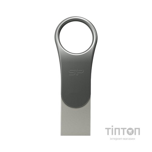 USB флеш накопичувач Silicon Power 128 GB DriveMobile C80 USB 3.1 + Type-C Silver (SP128GBUC3C80V1S)