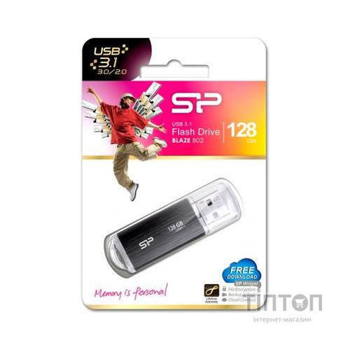USB флеш накопичувач Silicon Power 128GB Blaze B02 Black USB 3.0 (SP128GBUF3B02V1K)