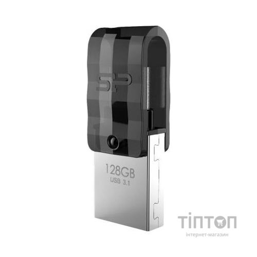 USB флеш накопичувач Silicon Power 128GB C31 Silver USB 3.1/Type C (SP128GBUC3C31V1K)
