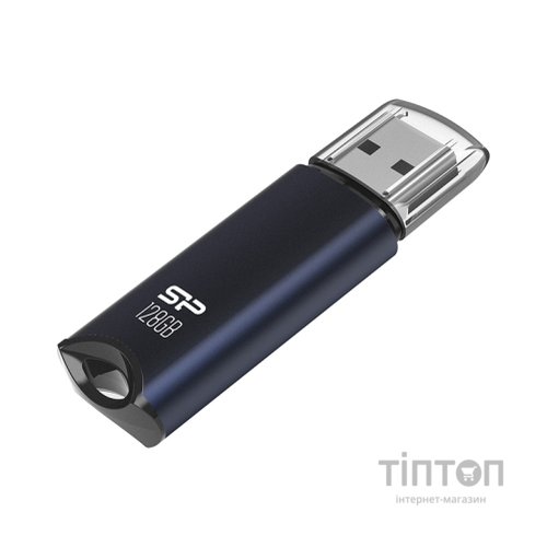 USB флеш накопичувач Silicon Power 128GB SILICON POWER usb3.2 Marvel M02 Aluminum Blue (SP128GBUF3M02V1B)