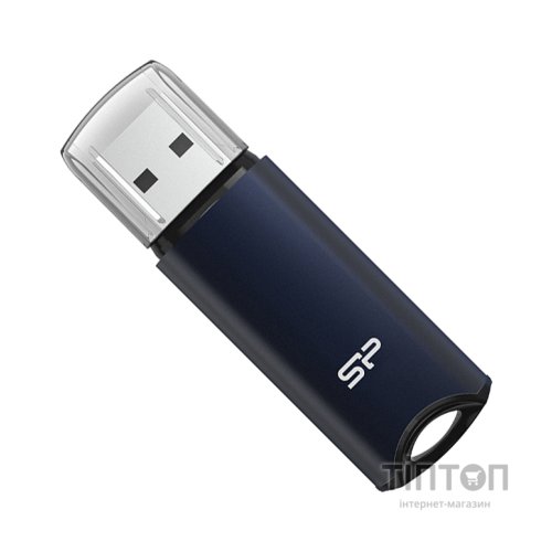 USB флеш накопичувач Silicon Power 64GB Marvel M02 Aluminum Blue USB 3.2 (SP064GBUF3M02V1B)