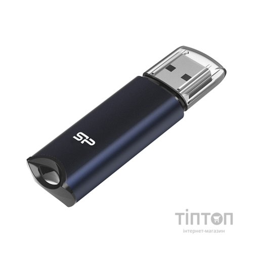 USB флеш накопичувач Silicon Power 64GB Marvel M02 Aluminum Blue USB 3.2 (SP064GBUF3M02V1B)
