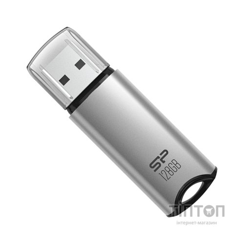 USB флеш накопичувач Silicon Power USB 128G SILICON POWER usb3.2 Marvel M02 Aluminum Silver (SP128GBUF3M02V1S)