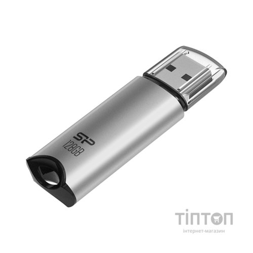 USB флеш накопичувач Silicon Power USB 128G SILICON POWER usb3.2 Marvel M02 Aluminum Silver (SP128GBUF3M02V1S)